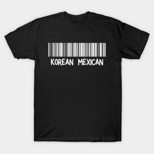 Korean Mexican - Korea, Mexico Barcode T-Shirt